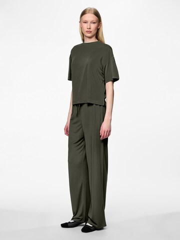 PIECES Wide leg Pants 'Anora' in Green