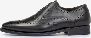 Floris van Bommel Lace-Up Shoes 'De Loper 04' in Black: front