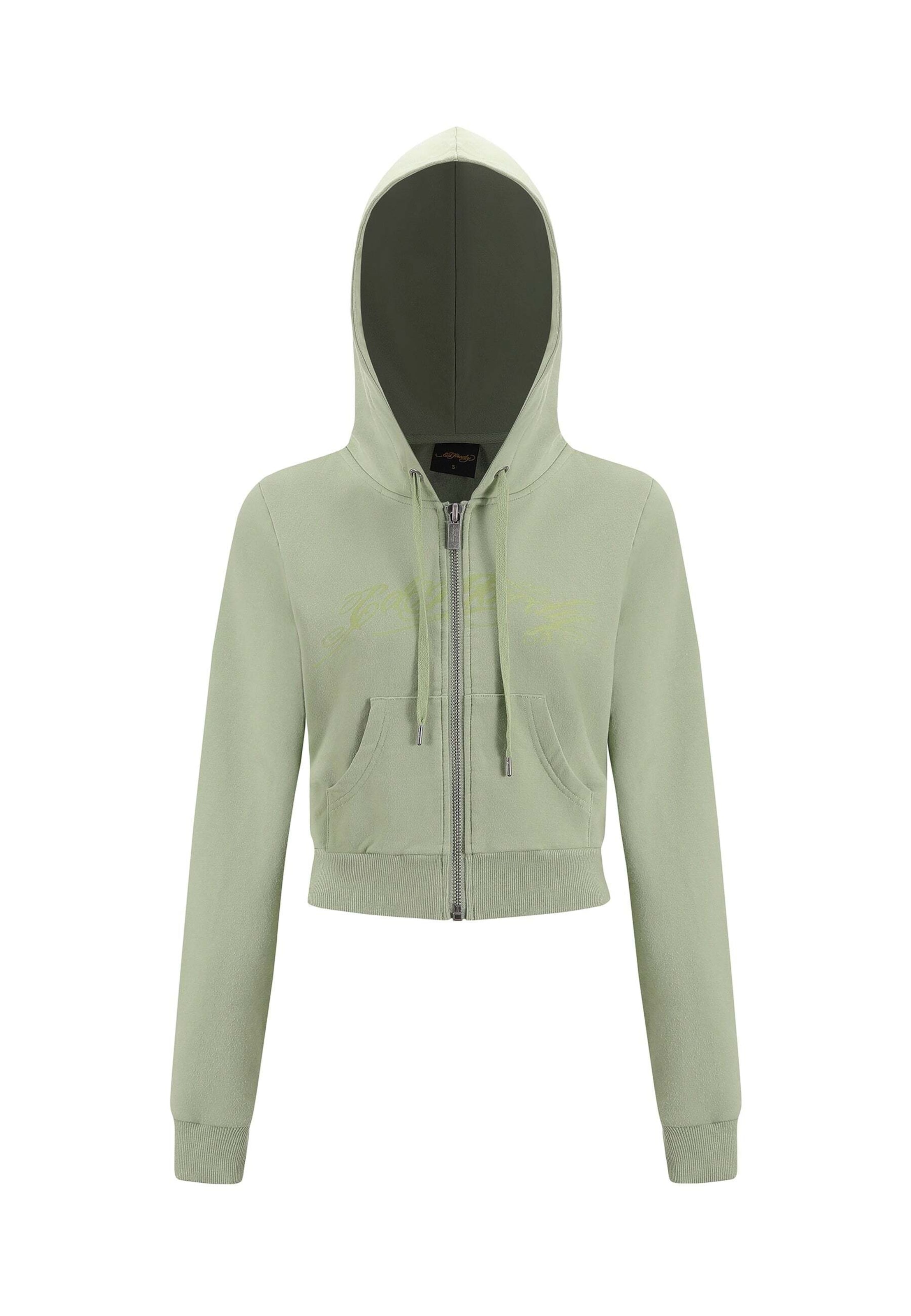 Ed Hardy Sweatjakke 'Love Is Mystery' i grøn: forside