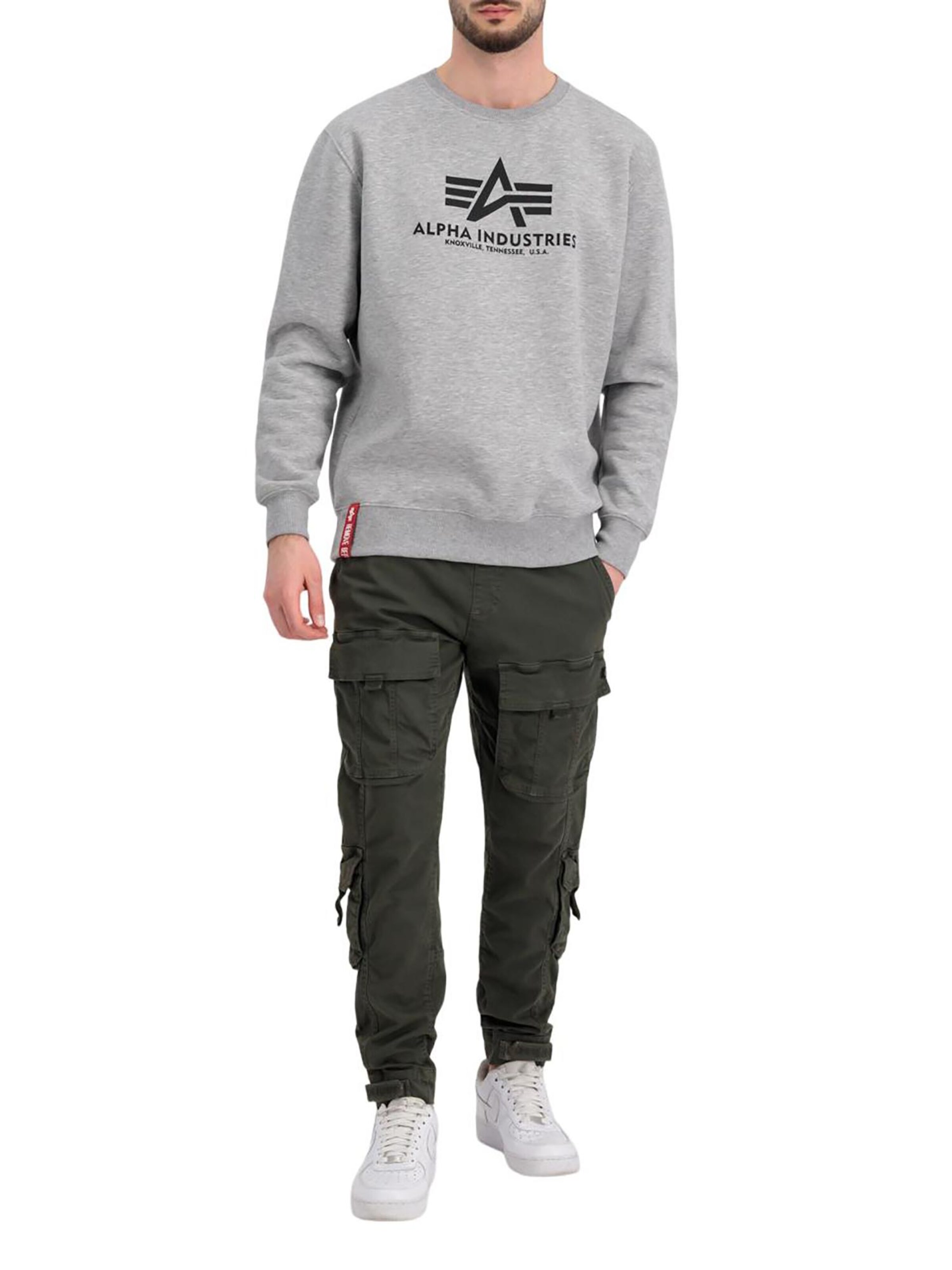 ALPHA INDUSTRIES Sweatshirt in Grey