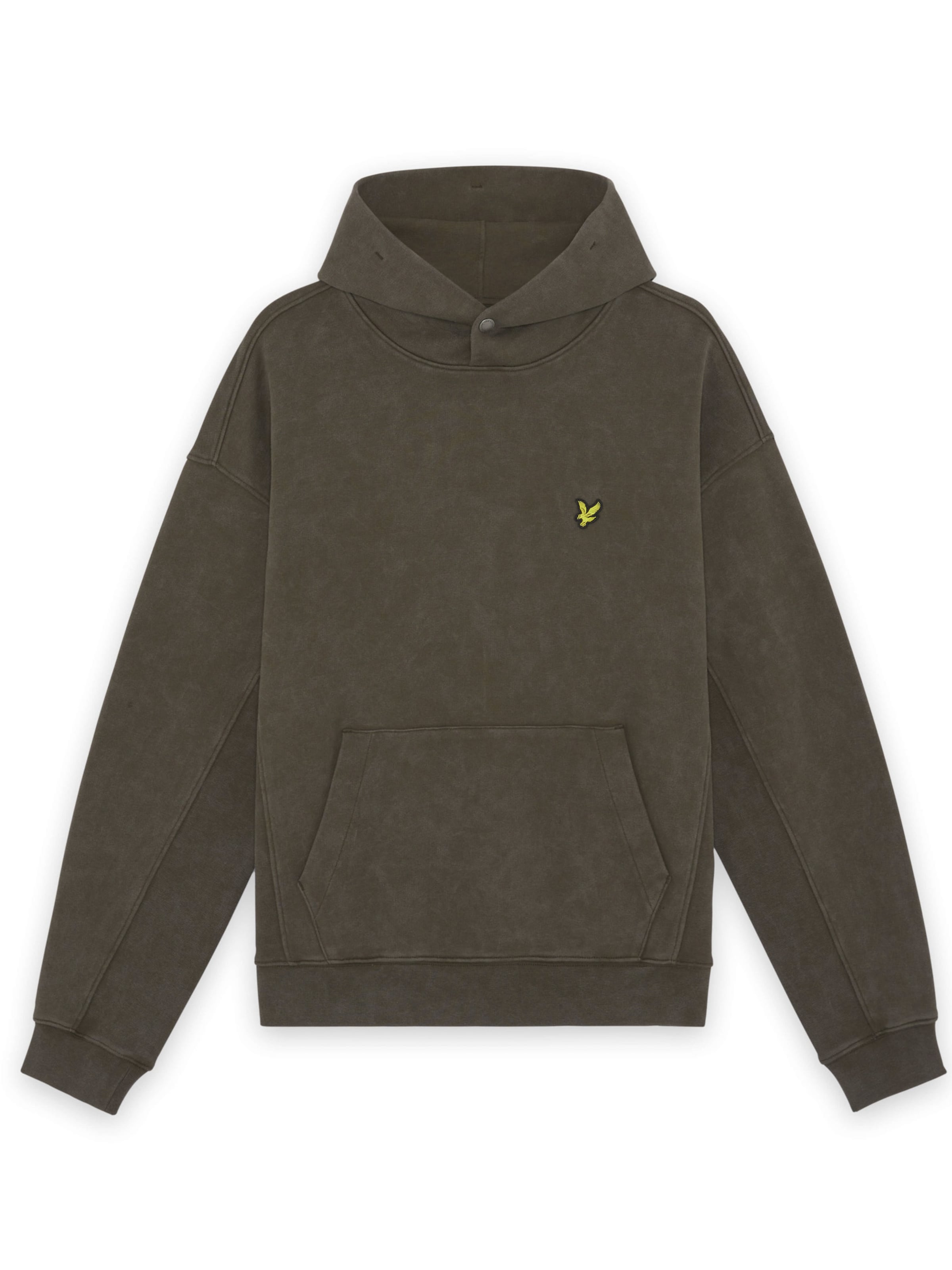 Lyle & Scott Sweatshirt 'Heavy Laundered' in de kleur Geel / Donkergroen / Zwart, Productweergave