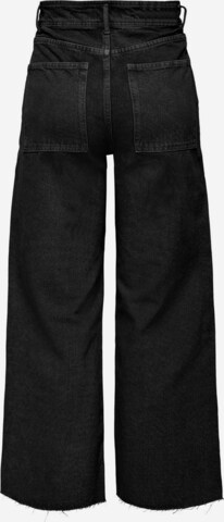 Only Petite Wide Leg Jeans in Schwarz