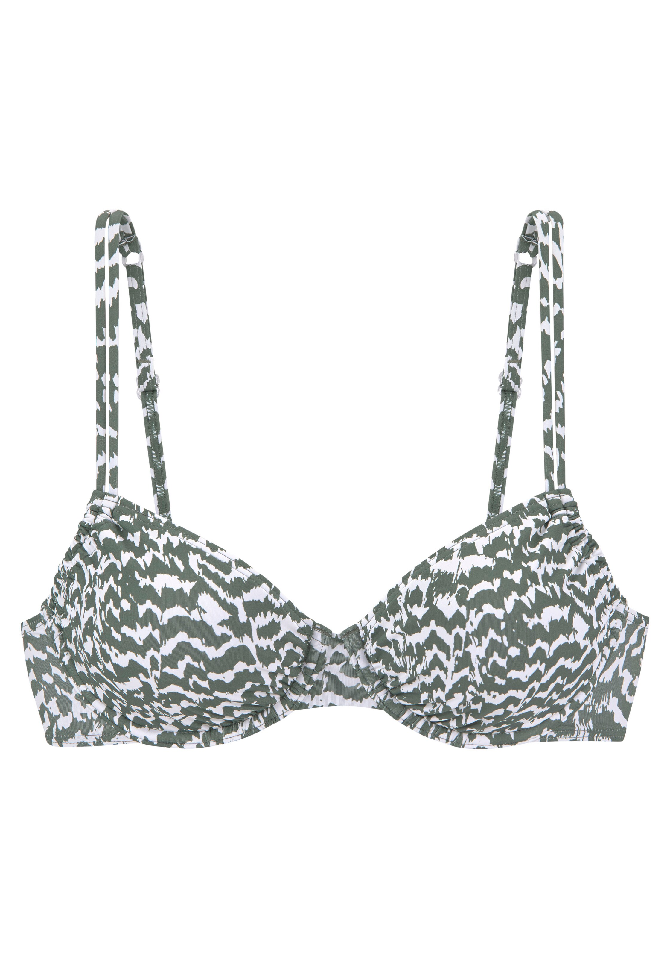 LASCANA T-Shirt Bikinitop in Grau: Vorderseite