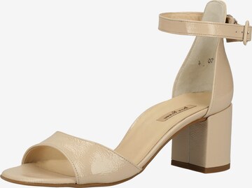 Paul Green Strap Sandals in Beige: front