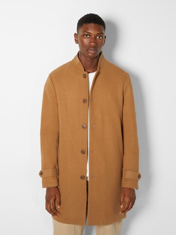 Manteau mi-saison Bershka en beige : devant