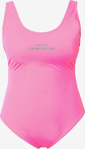 Studio Untold T-Shirt Badeanzug in Pink: Vorderseite