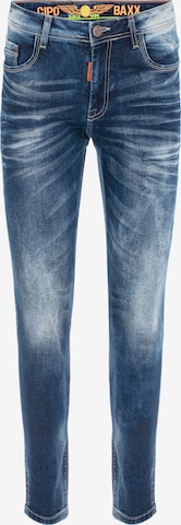 CIPO & BAXX Slimfit Jeans in Blauw: voorkant