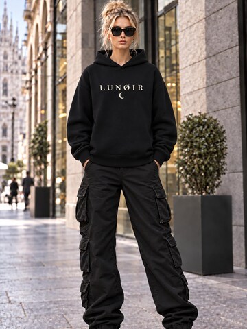 LUNØIR Studio Sweatshirt 'Only You Know the Fight' in Zwart