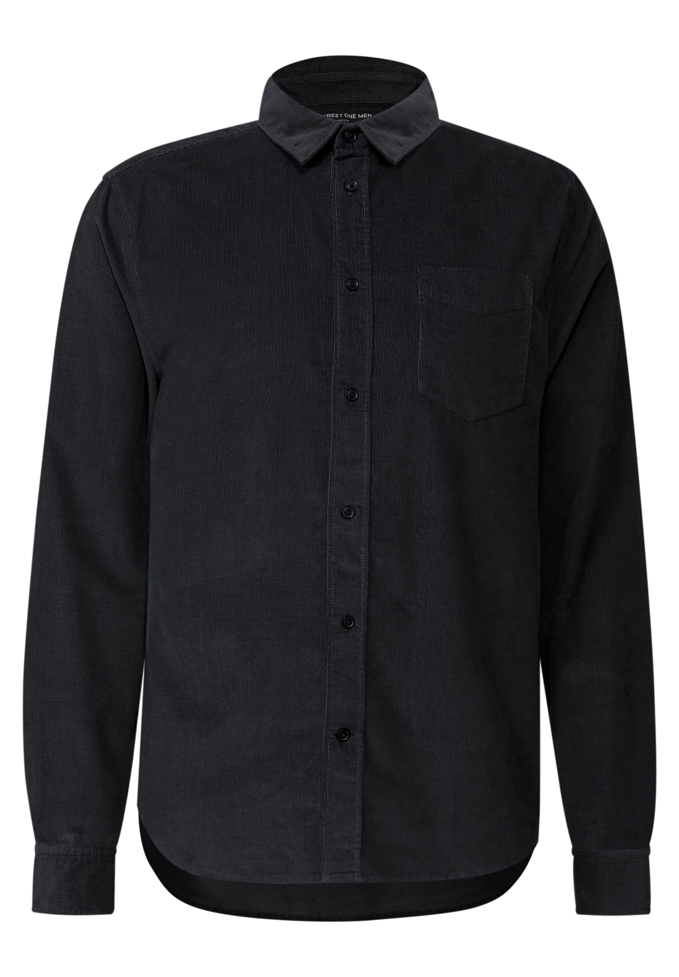 Street One MEN Regular Fit Hemd in Schwarz: Vorderseite