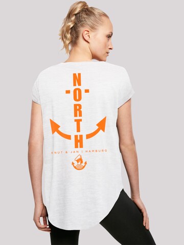 F4NT4STIC T-Shirt 'North Anker Knut & Jan Hamburg' in Weiß: predná strana