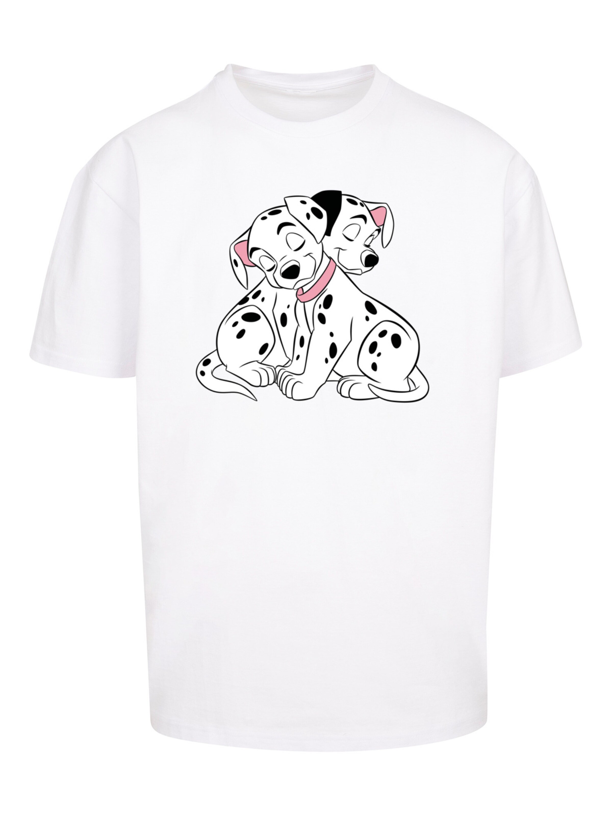 Maglietta 'Disney 101 Dalmatians Puppy Love' di F4NT4STIC in bianco: frontale