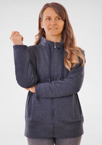 Navigazione Zip-Up Hoodie in Blue: front