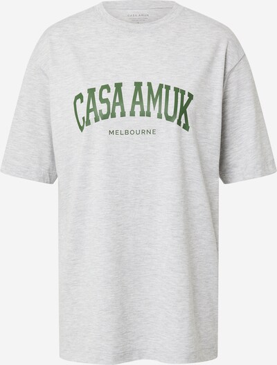 CASA AMUK T-Shirt 'Varsity' in graumeliert / dunkelgrün, Produktansicht