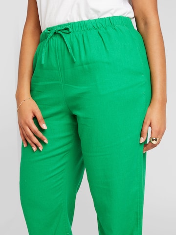 ONLY Carmakoma Loosefit Broek 'CARCARO' in Groen