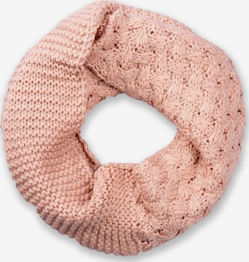 styleBREAKER Schlauchschal 'Strick Loop mit Mustermix' in Pink: Vorderseite