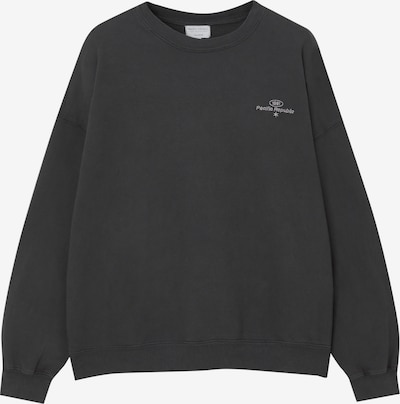 Pull&Bear Sweatshirt i mörkgrå / vit, Produktvy