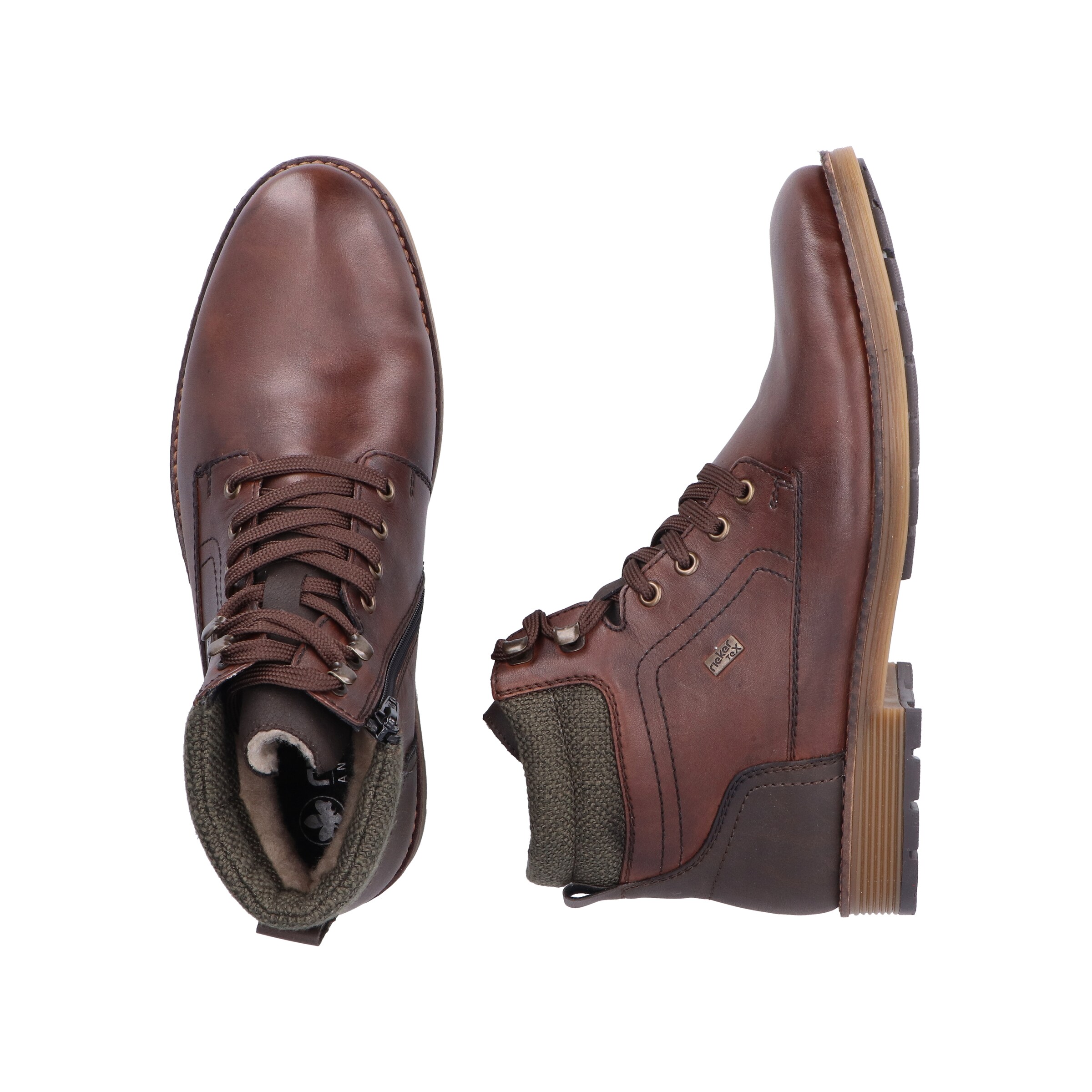 Bottines à lacets Rieker en marron