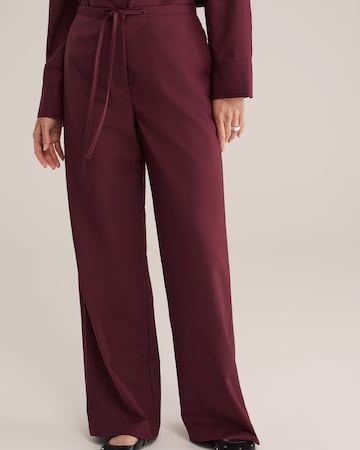 Wide leg Pantaloni de la WE Fashion pe roșu: față