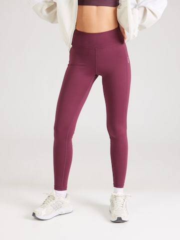 ICANIWILL Skinny Sportovní kalhoty 'Essential' – červená: přední strana