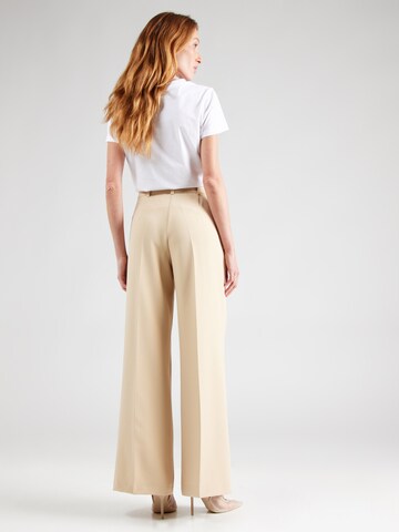 Wide leg Pantaloni con pieghe 'Tiwi1' di BOSS in beige