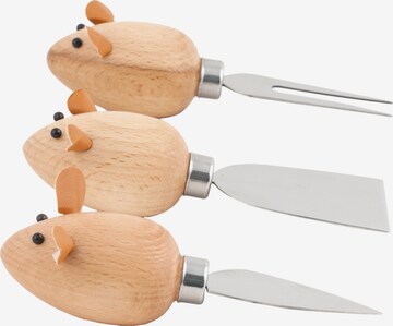 Kikkerland Kitchen Knife 'Mäuse' in Beige: front