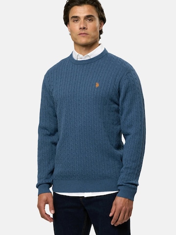 U.S. POLO ASSN. Pullover 'Mads' i blå: forside