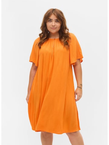 Robe d’été 'EROSE' Zizzi en orange : devant