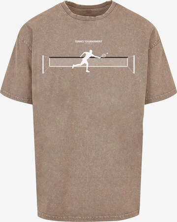 Merchcode Shirt 'Tennis Round 1' in Brown: front