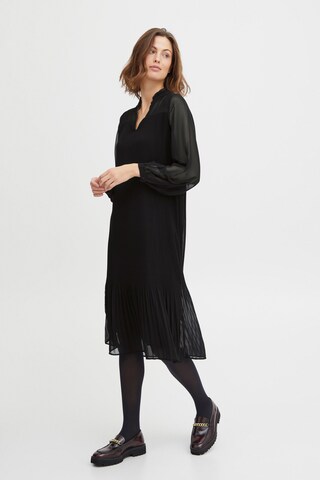Fransa Dress 'Plisse' in Black: front