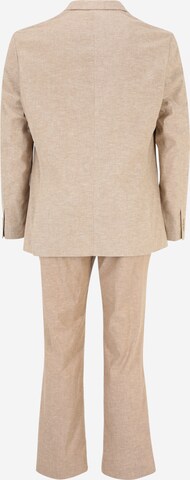 Jack & Jones Plus Slimfit Anzug 'RIVIERA' in Beige