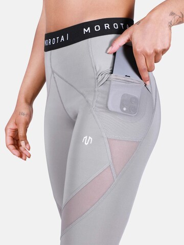 MOROTAI Skinny Sporthose 'CAPRI PERFORMANCE' in Grau