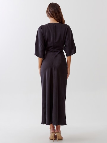 Tussah Dress 'KAILANI' in Black: back