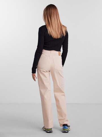 PIECES Wide Leg Jeans 'Holly' in Weiß