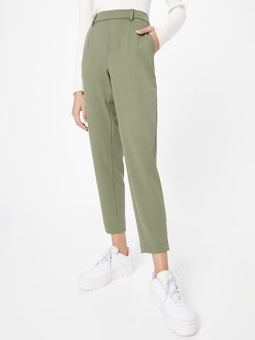 OBJECT - Tapered Pantalón 'LISA' en verde: frente