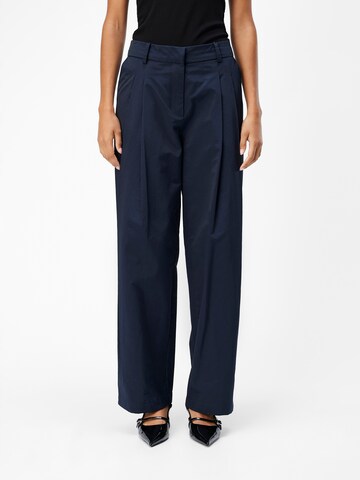 Wide Leg Pantalon à pince 'OBJDina' OBJECT en bleu : devant