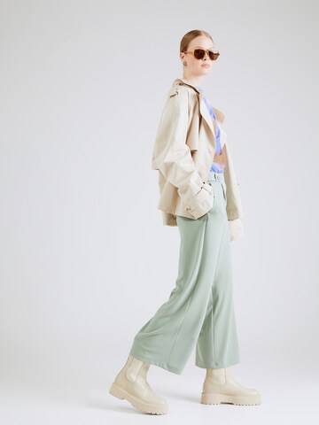 QS Wide leg Pleat-front trousers in Green