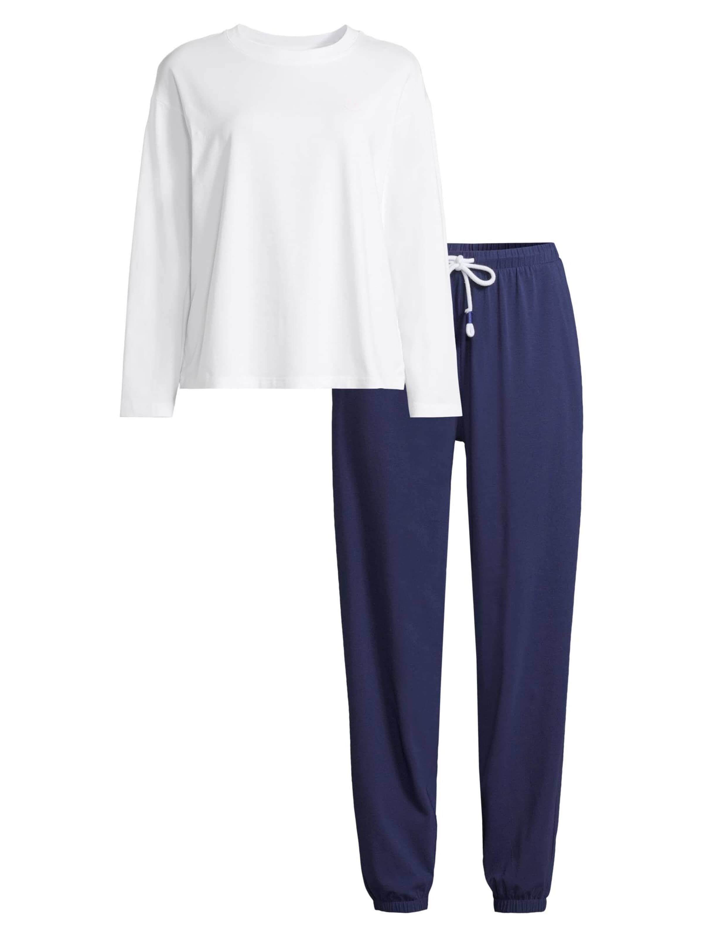 Mey Pyjama 'Solid Love'‌‌‌‌‌‌‌‌‌‌ in Blau: Vorderseite