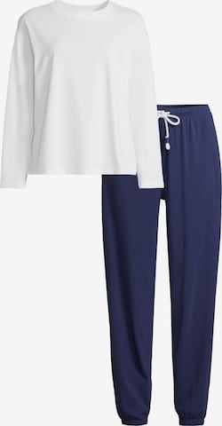 Mey Pyjama 'Solid Love' in Blau: Vorderseite