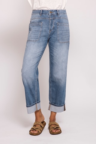 Zhrill Wide Leg Jeans in Blau: Vorderseite