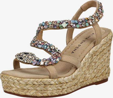 Sandales Alma En Pena en beige : devant