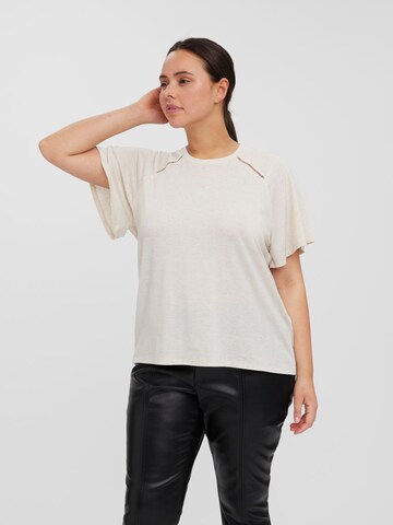 Vero Moda Curve Shirts 'JUNE' i hvid: forside