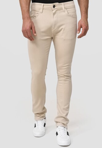 INDICODE JEANS Slimfit Jeans 'Milos' in Beige: predná strana