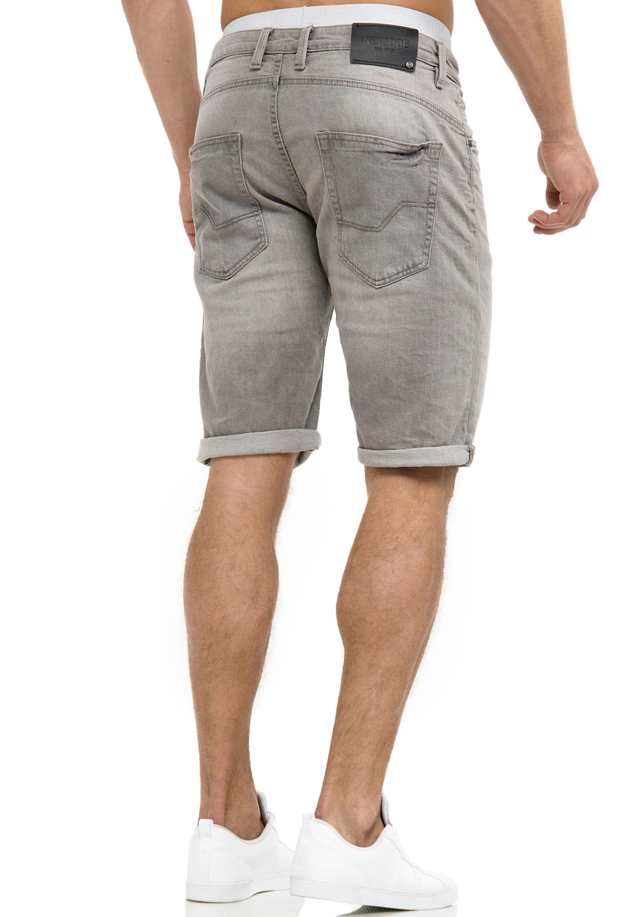 INDICODE JEANS Regular Hose in Grau