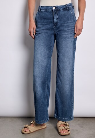 STREET ONE Loosefit Jeans in Blau: Vorderseite
