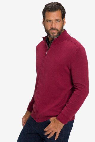 JP1880 Knit Cardigan in Red: front