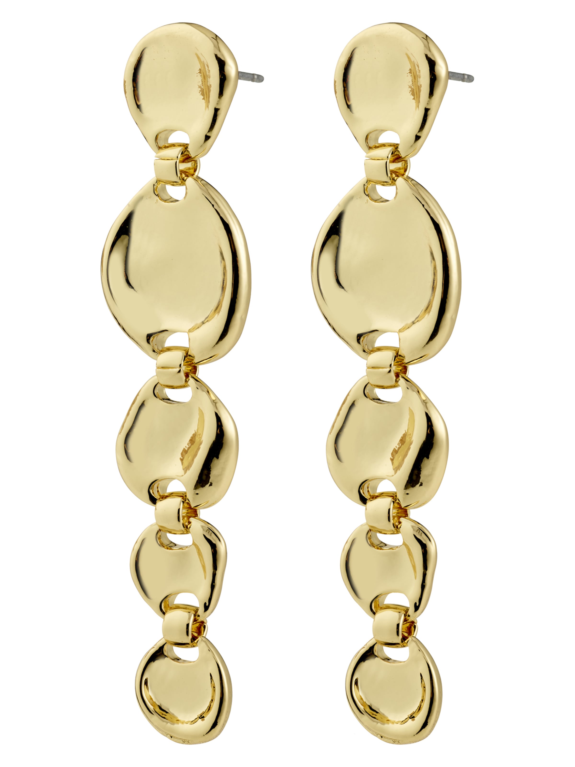 Boucles d'oreilles 'Sparkle' Pilgrim en or : devant