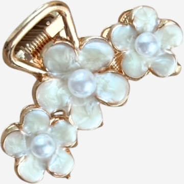 Good to Blue Haarschmuck 'Pearl Blossom Haarklammer' in Weiß: Vorderseite