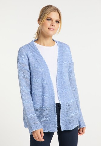 usha WHITE LABEL Knit Cardigan in Blue: front