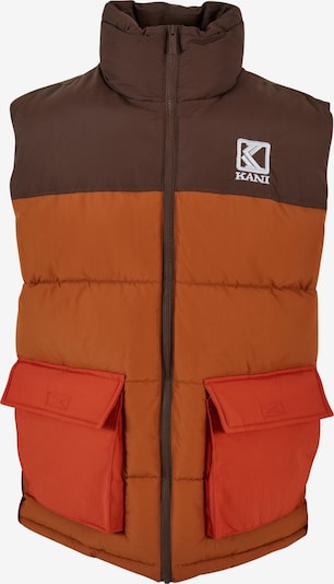 Karl Kani Weste in braun / orange / koralle / weiß, Produktansicht