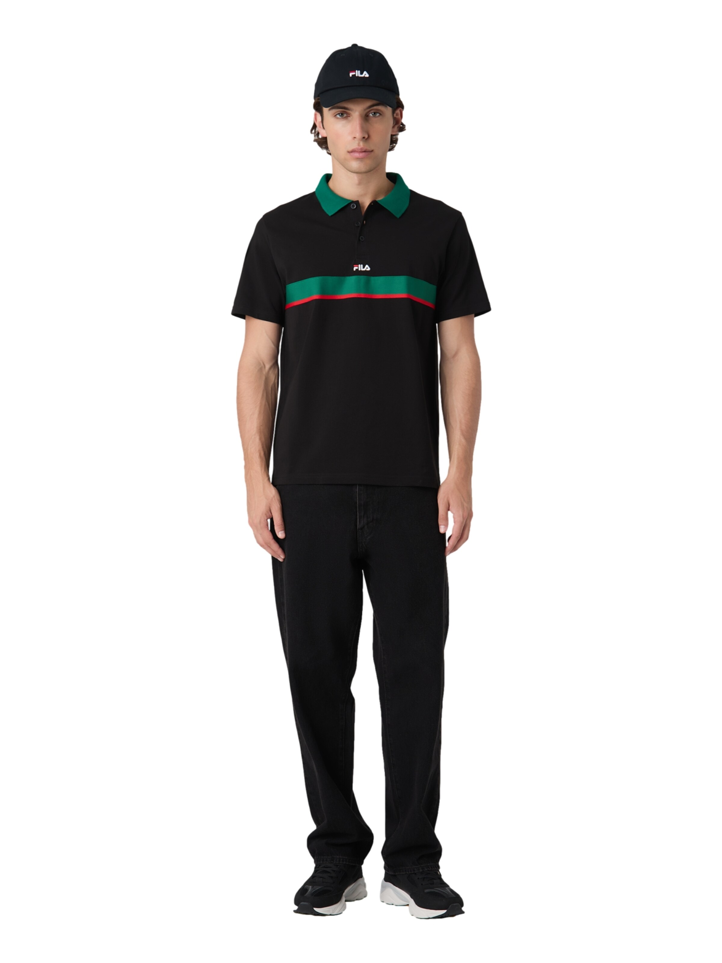 FILA Shirt 'SAGANO' in Zwart